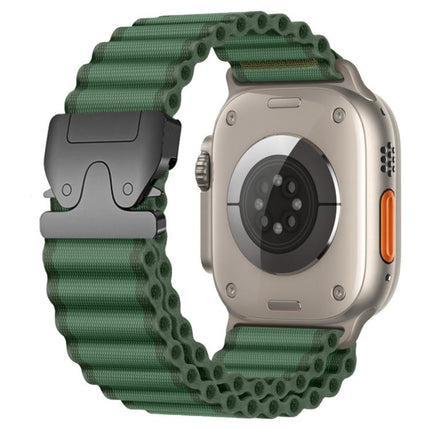 Parachute Buckle Off Road Wide Ribbed Nylon Watch Band, For Apple Watch 46mm / 49mm / 45mm / 44mm, For Apple Watch 42mm / 41mm / 40mm / 38mm - DealBuddy