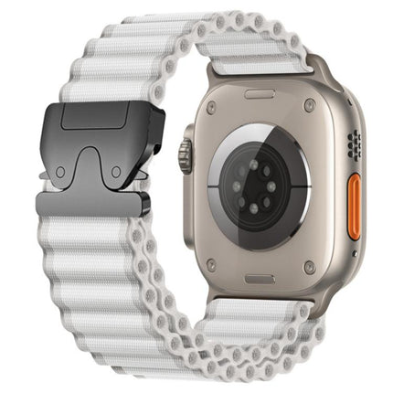 Parachute Buckle Off Road Wide Ribbed Nylon Watch Band, For Apple Watch 46mm / 49mm / 45mm / 44mm, For Apple Watch 42mm / 41mm / 40mm / 38mm - DealBuddy