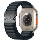 For Apple Watch 42mm / 41mm / 40mm / 38mm / Dark Grey Black Buckle