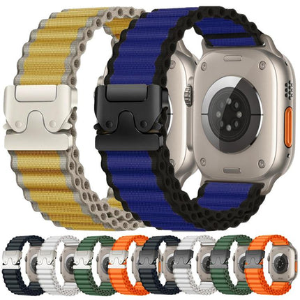 Parachute Buckle Off Road Wide Ribbed Nylon Watch Band, For Apple Watch 46mm / 49mm / 45mm / 44mm, For Apple Watch 42mm / 41mm / 40mm / 38mm - DealBuddy