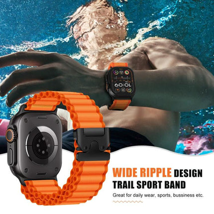 Parachute Buckle Off Road Wide Ribbed Nylon Watch Band, For Apple Watch 46mm / 49mm / 45mm / 44mm, For Apple Watch 42mm / 41mm / 40mm / 38mm - DealBuddy