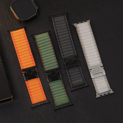 Parachute Buckle Off Road Wide Ribbed Nylon Watch Band, For Apple Watch 46mm / 49mm / 45mm / 44mm, For Apple Watch 42mm / 41mm / 40mm / 38mm - DealBuddy