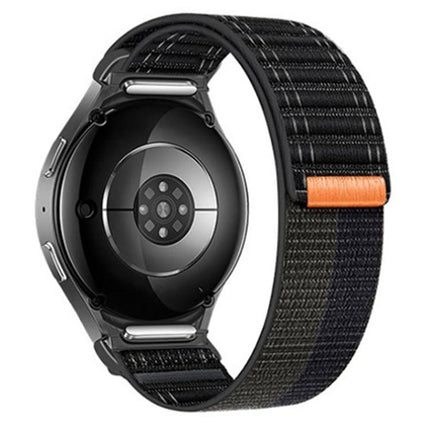 Press Button Wave Texture Nylon Hook And Loop Fastener Watch Band, For Samsung Galaxy Watch FE / 7 / 6 / 5 / 4 - DealBuddy