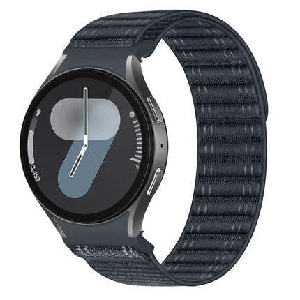 Press Button Wave Texture Nylon Hook And Loop Fastener Watch Band, For Samsung Galaxy Watch FE / 7 / 6 / 5 / 4 - DealBuddy