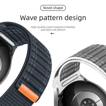 Press Button Wave Texture Nylon Hook And Loop Fastener Watch Band, For Samsung Galaxy Watch FE / 7 / 6 / 5 / 4 - DealBuddy