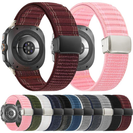 Magnetic Buckle Wave Pattern Nylon Watch Band, For Samsung Galaxy Watch Ultra 47mm / Ultra 2025 - DealBuddy