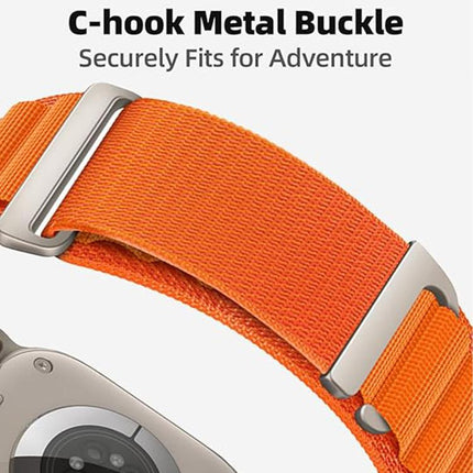 C Buckle Two-Section High Mountain Loop Nylon Watch Band, For Apple Watch 46mm / 49mm / 45mm / 44mm, For Apple Watch 42mm / 41mm / 40mm / 38mm - DealBuddy