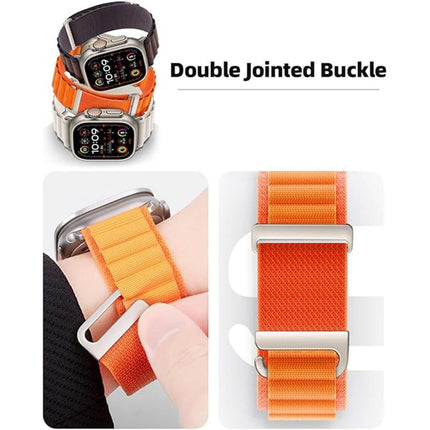 C Buckle Two-Section High Mountain Loop Nylon Watch Band, For Apple Watch 46mm / 49mm / 45mm / 44mm, For Apple Watch 42mm / 41mm / 40mm / 38mm - DealBuddy