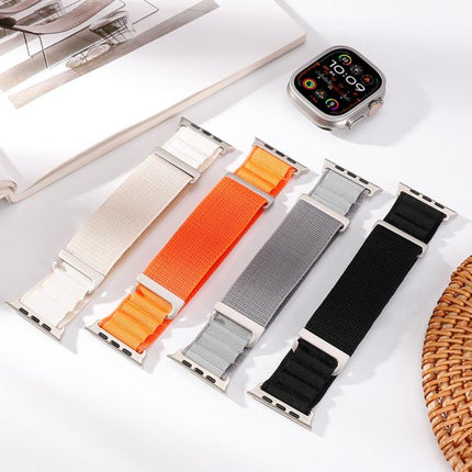 C Buckle Two-Section High Mountain Loop Nylon Watch Band, For Apple Watch 46mm / 49mm / 45mm / 44mm, For Apple Watch 42mm / 41mm / 40mm / 38mm - DealBuddy