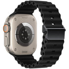 Refurbished Magnetic Buckle Ocean Silicone Watch Band, For Apple Watch 46mm / 49mm / 45mm / 44mm, For Apple Watch 42mm / 41mm / 40mm / 38mm - DealBuddy