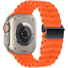 Refurbished Magnetic Buckle Ocean Silicone Watch Band, For Apple Watch 46mm / 49mm / 45mm / 44mm, For Apple Watch 42mm / 41mm / 40mm / 38mm - DealBuddy