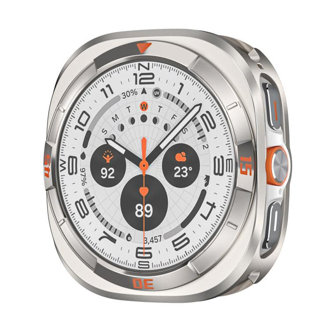 Time Pattern Metal Aluminium Alloy PC Watch Protective Cover, For Samsung Galaxy Watch Ultra 47mm - DealBuddy