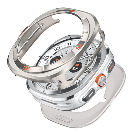 Time Pattern Metal Aluminium Alloy PC Watch Protective Cover, For Samsung Galaxy Watch Ultra 47mm - DealBuddy