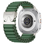 For Samsung Galaxy Watch Ultra 47mm / Ultra 2025 / Green Silver Buckle
