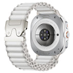 For Samsung Galaxy Watch Ultra 47mm / Ultra 2025 / White Silver Buckle