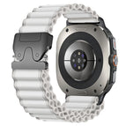 For Samsung Galaxy Watch Ultra 47mm / Ultra 2025 / White Black Buckle