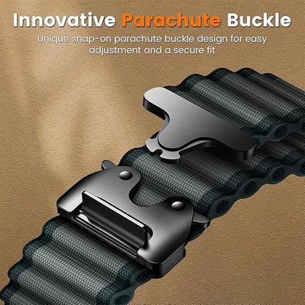 Parachute Buckle Off Road Wide Ribbed Nylon Watch Band, For Samsung Galaxy Watch Ultra 47mm / Ultra 2025 - DealBuddy