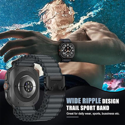 Parachute Buckle Off Road Wide Ribbed Nylon Watch Band, For Samsung Galaxy Watch Ultra 47mm / Ultra 2025 - DealBuddy