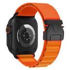 For Apple Watch 46mm / 49mm / 45mm / 44mm / Orange Black Buckle