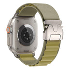 For Apple Watch 46mm / 49mm / 45mm / 44mm / Wheat Titanium Buckle