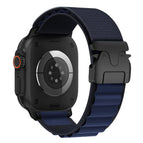For Apple Watch 42mm / 41mm / 40mm / 38mm / Navy Blue Black Buckle