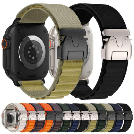 Parachute Buckle High Mountain Nylon Loop Watch Band, For Apple Watch 46mm / 49mm / 45mm / 44mm, For Apple Watch 42mm / 41mm / 40mm / 38mm - DealBuddy