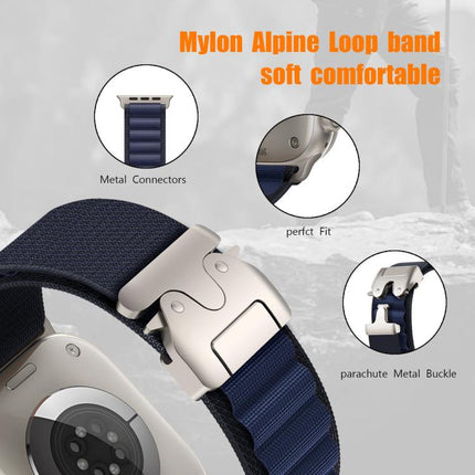 Parachute Buckle High Mountain Nylon Loop Watch Band, For Apple Watch 46mm / 49mm / 45mm / 44mm, For Apple Watch 42mm / 41mm / 40mm / 38mm - DealBuddy
