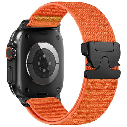 Parachute Buckle Mountain Pattern Woven Nylon Metal Tip Watch Band, For Apple Watch 46mm / 49mm / 45mm / 44mm, For Apple Watch 42mm / 41mm / 40mm / 38mm - DealBuddy