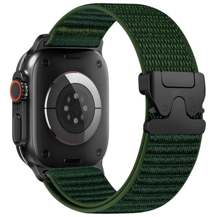 Parachute Buckle Mountain Pattern Woven Nylon Metal Tip Watch Band, For Apple Watch 46mm / 49mm / 45mm / 44mm, For Apple Watch 42mm / 41mm / 40mm / 38mm - DealBuddy