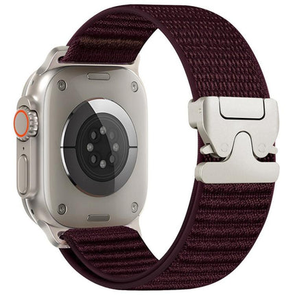 Parachute Buckle Mountain Pattern Woven Nylon Metal Tip Watch Band, For Apple Watch 46mm / 49mm / 45mm / 44mm, For Apple Watch 42mm / 41mm / 40mm / 38mm - DealBuddy
