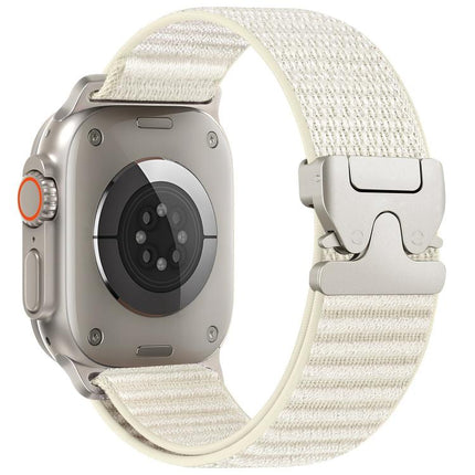 Parachute Buckle Mountain Pattern Woven Nylon Metal Tip Watch Band, For Apple Watch 46mm / 49mm / 45mm / 44mm, For Apple Watch 42mm / 41mm / 40mm / 38mm - DealBuddy