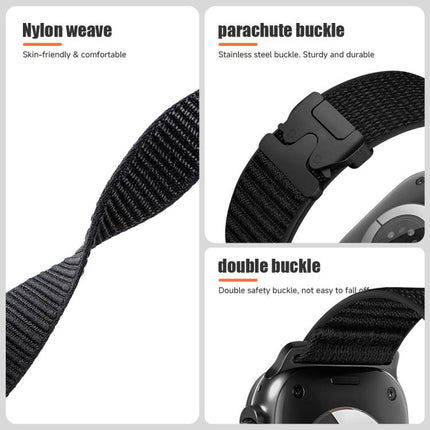 Parachute Buckle Mountain Pattern Woven Nylon Metal Tip Watch Band, For Apple Watch 46mm / 49mm / 45mm / 44mm, For Apple Watch 42mm / 41mm / 40mm / 38mm - DealBuddy