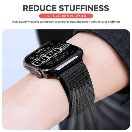 Parachute Buckle Mountain Pattern Woven Nylon Metal Tip Watch Band, For Apple Watch 46mm / 49mm / 45mm / 44mm, For Apple Watch 42mm / 41mm / 40mm / 38mm - DealBuddy