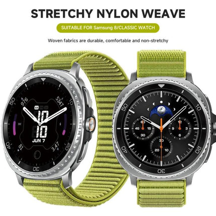 Parachute Buckle Mountain Pattern Woven Nylon Metal Tip Watch Band, For Samsung Galaxy Watch8 / Watch8 Classic - DealBuddy
