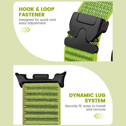 Parachute Buckle Mountain Pattern Woven Nylon Metal Tip Watch Band, For Samsung Galaxy Watch8 / Watch8 Classic - DealBuddy