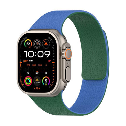 Color-blocking Litchi Texture Magnetic Silicone Watch Band, For Apple Watch 46mm / 49mm / 45mm / 44mm, For Apple Watch 42mm / 41mm / 40mm / 38mm - DealBuddy