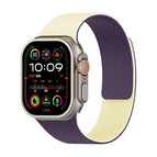 For Apple Watch 46mm / 49mm / 45mm / 44mm / Yellow+Purple