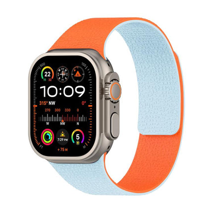 Color-blocking Litchi Texture Magnetic Silicone Watch Band, For Apple Watch 46mm / 49mm / 45mm / 44mm, For Apple Watch 42mm / 41mm / 40mm / 38mm - DealBuddy