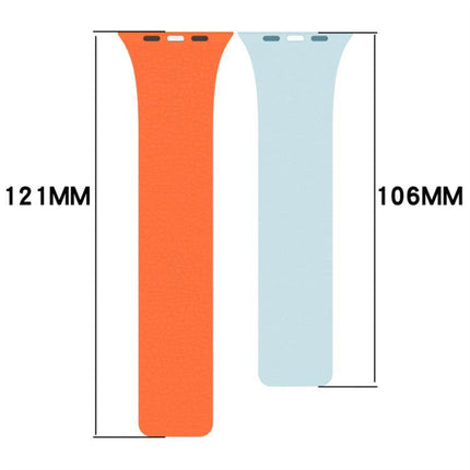 Color-blocking Litchi Texture Magnetic Silicone Watch Band, For Apple Watch 46mm / 49mm / 45mm / 44mm, For Apple Watch 42mm / 41mm / 40mm / 38mm - DealBuddy