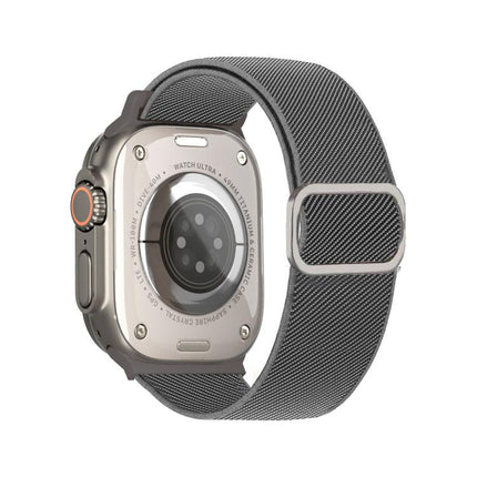 Diagonal Striped D-ring Buckle Nylon Elastic Watch Band, For Apple Watch 46mm / 49mm / 45mm / 44mm, For Apple Watch 42mm / 41mm / 40mm / 38mm - DealBuddy