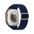 Diagonal Striped D-ring Buckle Nylon Elastic Watch Band, For Apple Watch 46mm / 49mm / 45mm / 44mm, For Apple Watch 42mm / 41mm / 40mm / 38mm - DealBuddy