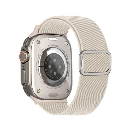 Diagonal Striped D-ring Buckle Nylon Elastic Watch Band, For Apple Watch 46mm / 49mm / 45mm / 44mm, For Apple Watch 42mm / 41mm / 40mm / 38mm - DealBuddy