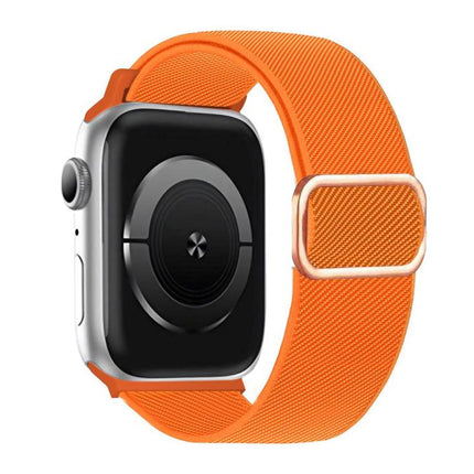 Diagonal Striped D-ring Buckle Nylon Elastic Watch Band, For Apple Watch 46mm / 49mm / 45mm / 44mm, For Apple Watch 42mm / 41mm / 40mm / 38mm - DealBuddy