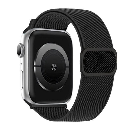 Diagonal Striped D-ring Buckle Nylon Elastic Watch Band, For Apple Watch 46mm / 49mm / 45mm / 44mm, For Apple Watch 42mm / 41mm / 40mm / 38mm - DealBuddy