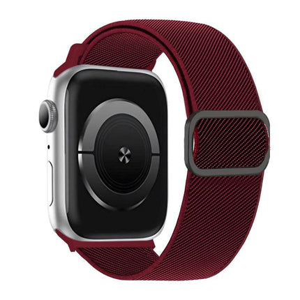 Diagonal Striped D-ring Buckle Nylon Elastic Watch Band, For Apple Watch 46mm / 49mm / 45mm / 44mm, For Apple Watch 42mm / 41mm / 40mm / 38mm - DealBuddy