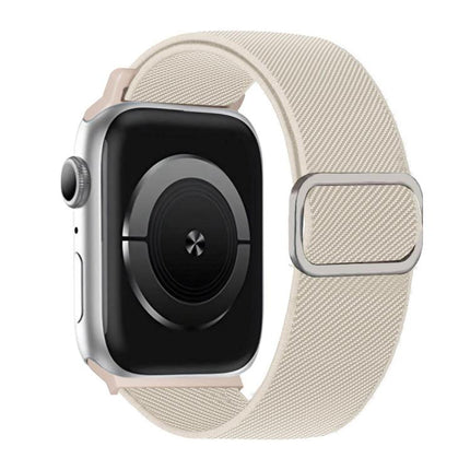 Diagonal Striped D-ring Buckle Nylon Elastic Watch Band, For Apple Watch 46mm / 49mm / 45mm / 44mm, For Apple Watch 42mm / 41mm / 40mm / 38mm - DealBuddy