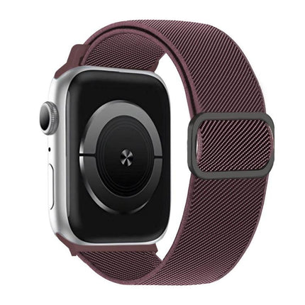 Diagonal Striped D-ring Buckle Nylon Elastic Watch Band, For Apple Watch 46mm / 49mm / 45mm / 44mm, For Apple Watch 42mm / 41mm / 40mm / 38mm - DealBuddy
