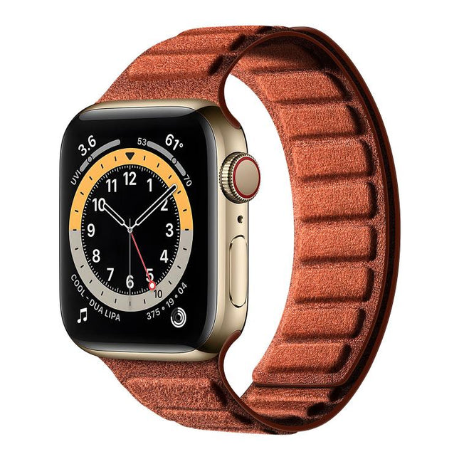 Square Magnetic Suede Watch Band, For Apple Watch 46mm / 49mm / 45mm / 44mm, For Apple Watch 42mm / 41mm / 40mm / 38mm - DealBuddy