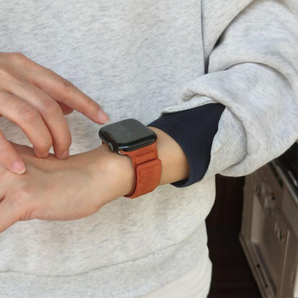 Square Magnetic Suede Watch Band, For Apple Watch 46mm / 49mm / 45mm / 44mm, For Apple Watch 42mm / 41mm / 40mm / 38mm - DealBuddy