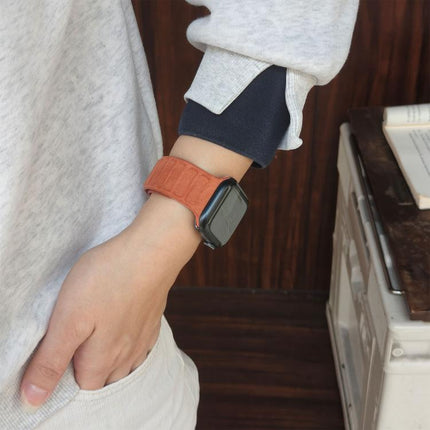 Square Magnetic Suede Watch Band, For Apple Watch 46mm / 49mm / 45mm / 44mm, For Apple Watch 42mm / 41mm / 40mm / 38mm - DealBuddy